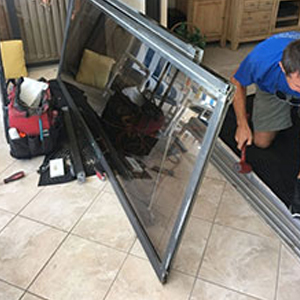 sliding glass door frame repair Vincent